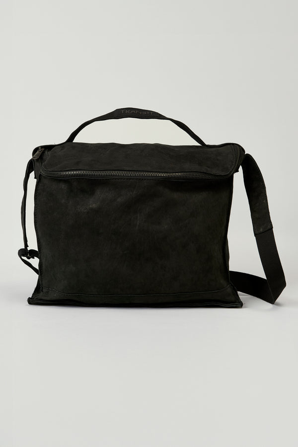 Waxed lambskin messanger bag | 1013.BGSUTRY4001.U10