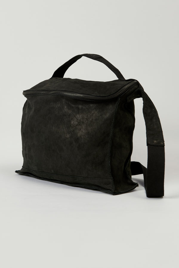 Waxed lambskin messanger bag | 1013.BGSUTRY4001.U10