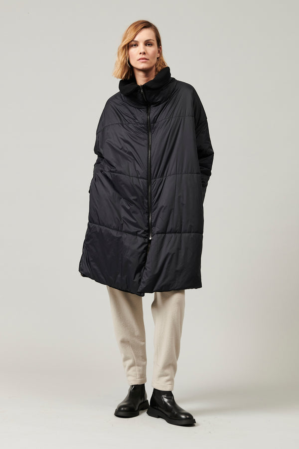 Double-faced padded jacket with oversize fit in wool cloth. very wide shawl collar | 1013.CFDTDY-0706.901