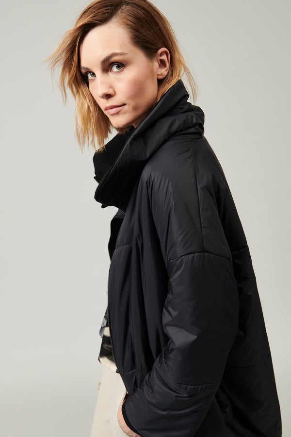 Double-faced padded jacket with oversize fit in wool cloth. very wide shawl collar | 1013.CFDTDY-0706.901