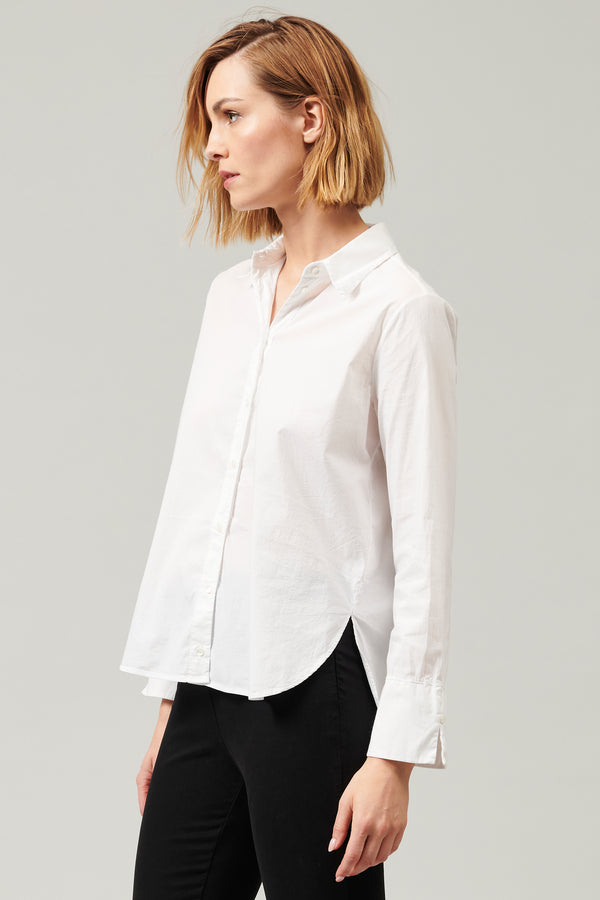 Long shirt in stretch cotton poplin | 1013.CFDTDY-5003.110