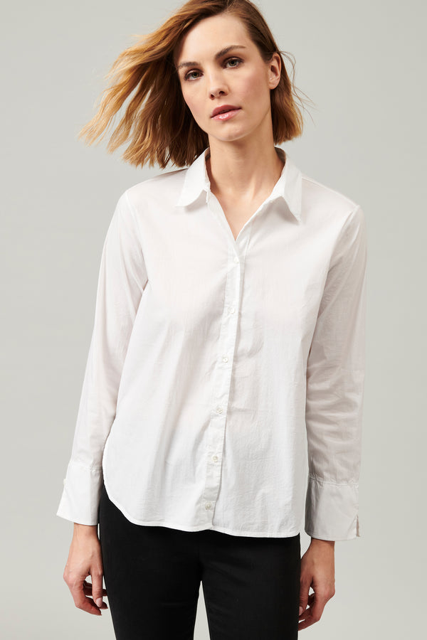 Transit Par Such Camicia lunga in popeline di cotone stretch | 1013.CFDTDY-5003.110 – Transit