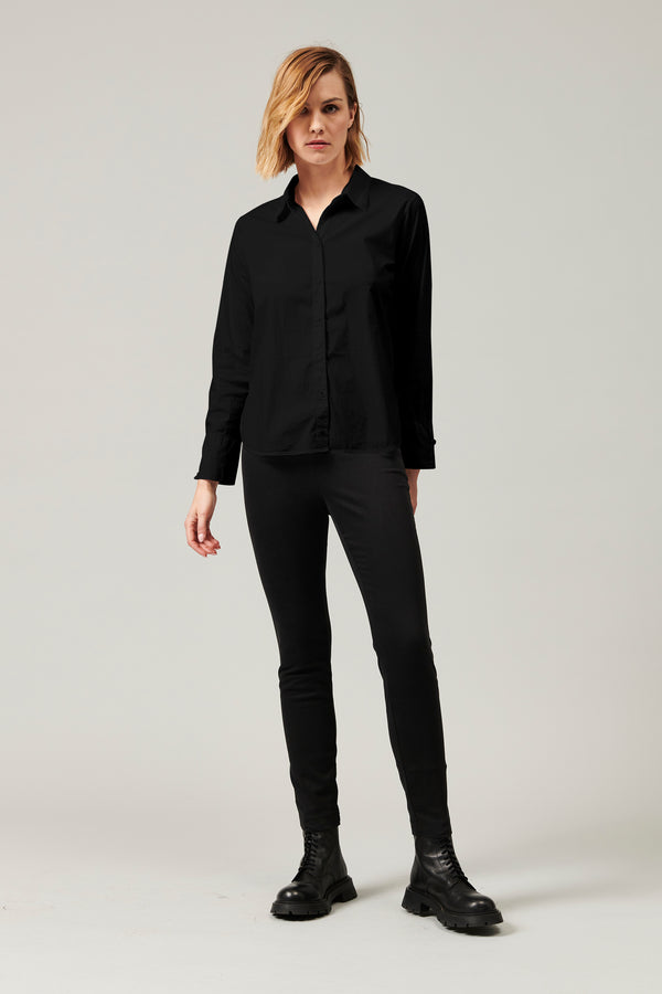 Long shirt in stretch cotton poplin | 1013.CFDTDY-5003.901