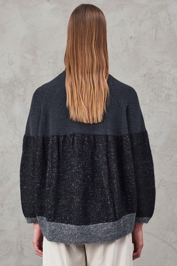 Maglia oversize in lana e alpaca jacquard | 1010.CFDTRV14491.10