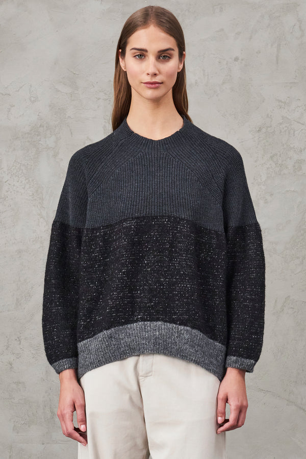 Maglia oversize in lana e alpaca jacquard | 1010.CFDTRV14491.10