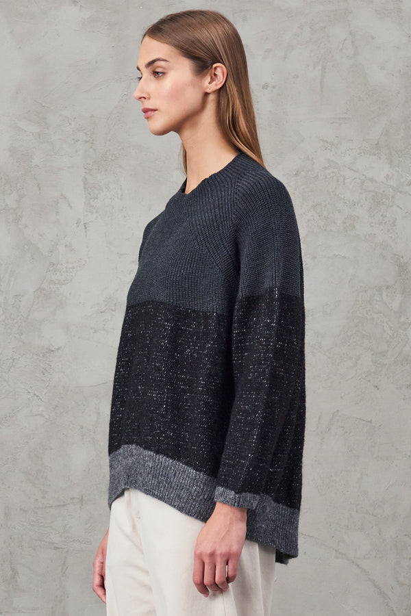 Maglia oversize in lana e alpaca jacquard | 1010.CFDTRV14491.10