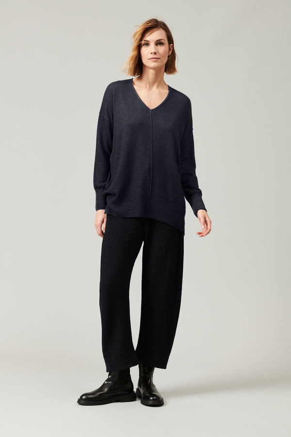 Oversize-pullover mit v-ausschnitt aus wolle und kaschmir | 1013.CFDTRY10450.05