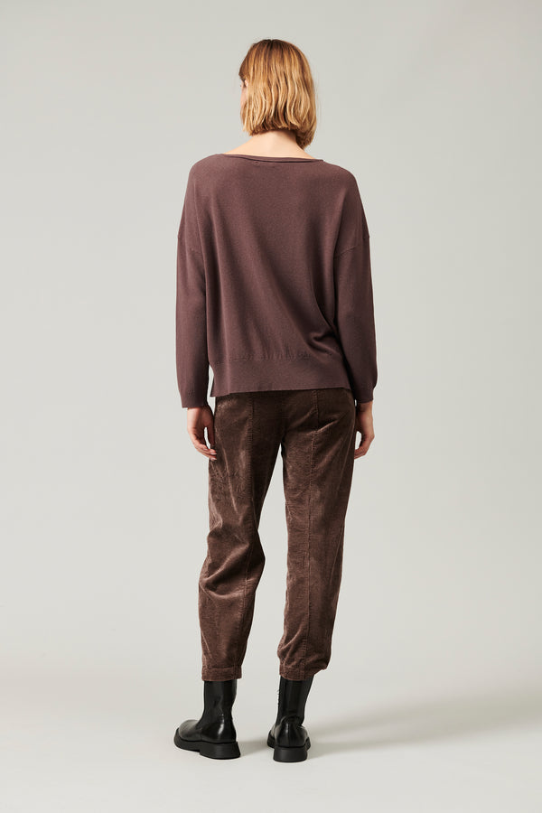 Oversize-pullover aus viskose-woll-strick | 1013.CFDTRY11462.07