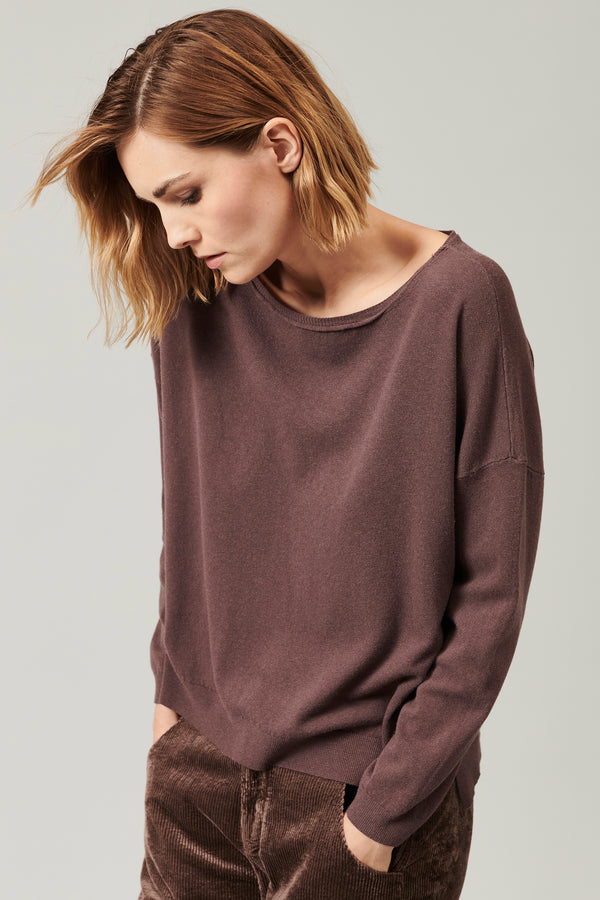 Oversized viscose and wool knit. boxed shaped, boat neck | 1013.CFDTRY11462.07