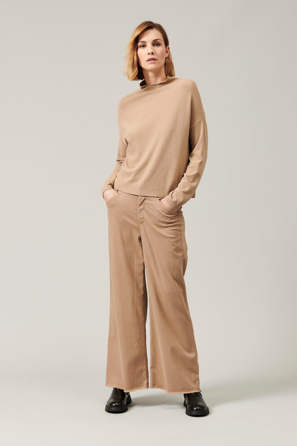 Oversized viscose and wool knit. boxed shaped, turtleneck | 1013.CFDTRY11463.22