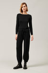 Viscose and wool pant stocking stitch knit | 1013.CFDTRY11465.10