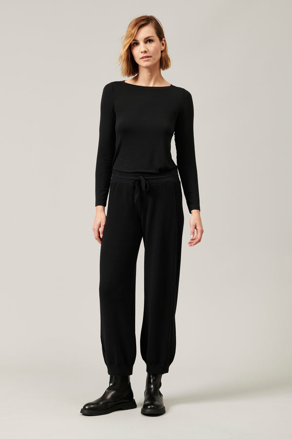 Pantalon en point jersey de viscose et laine | 1013.CFDTRY11465.10