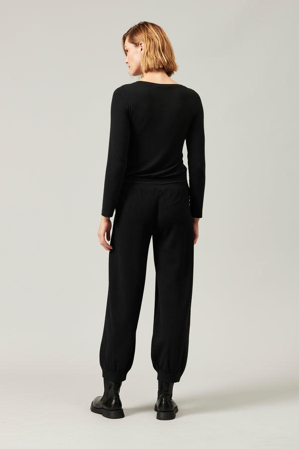 Viscose and wool pant stocking stitch knit | 1013.CFDTRY11465.10