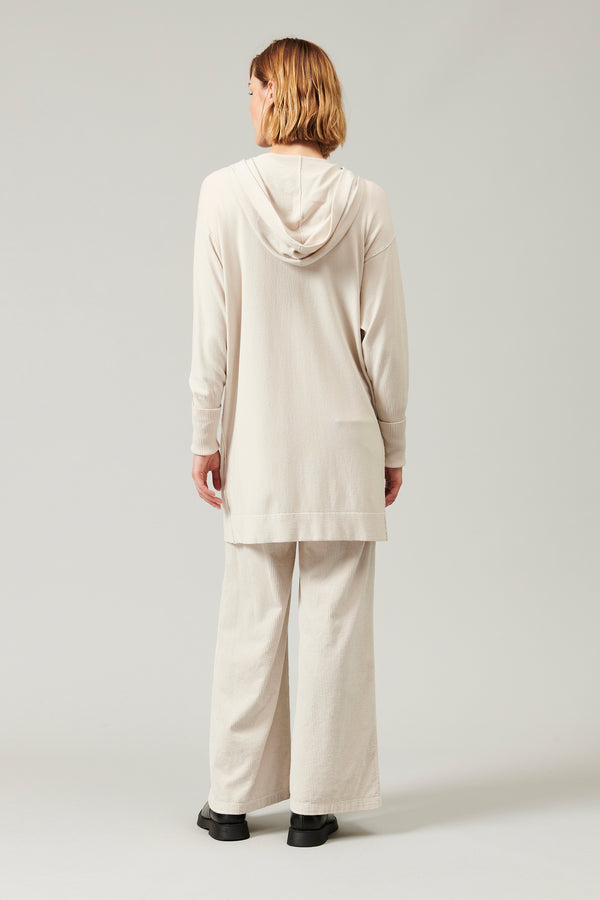 Viscose and wool zipped maxi hoodie | 1013.CFDTRY11467.21