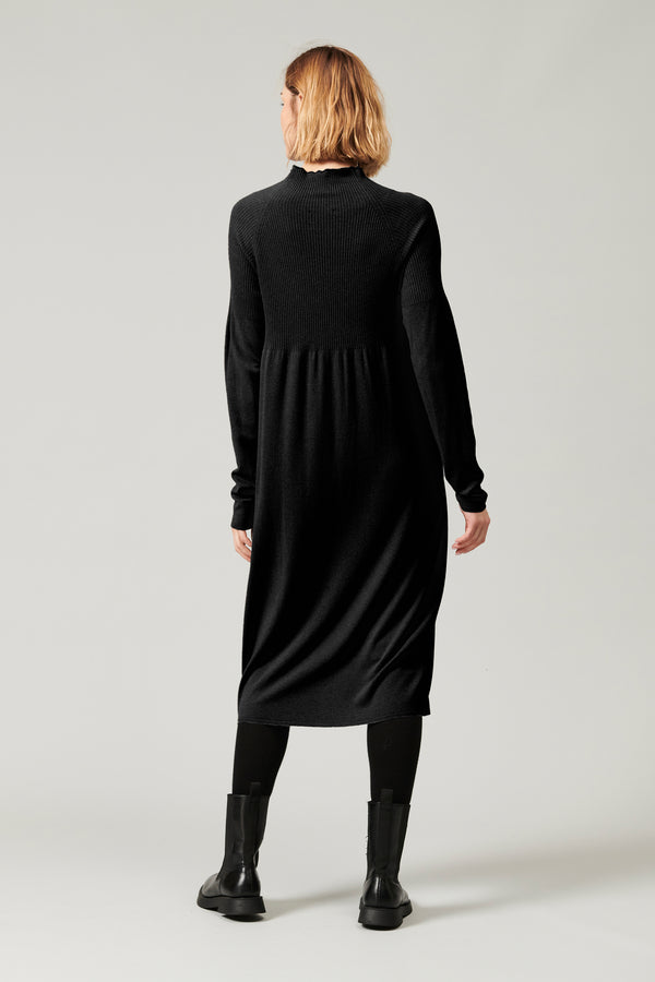 Turtleneck dress in viscose and wool | 1013.CFDTRY11468.10