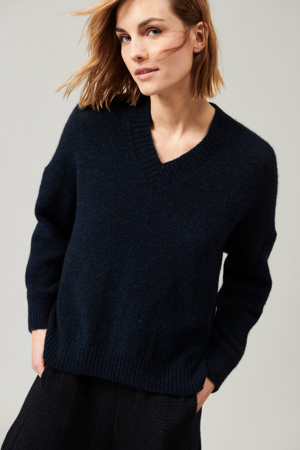 Pull col v en laine et alpaga | 1013.CFDTRY12470.05