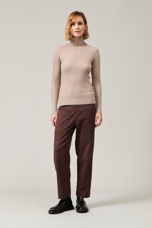 Turtleneck ribbed extrafine wool knit | 1013.CFDTRY19542.21