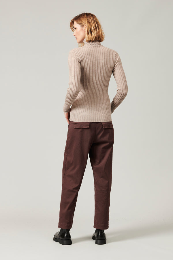 Turtleneck ribbed extrafine wool knit | 1013.CFDTRY19542.21