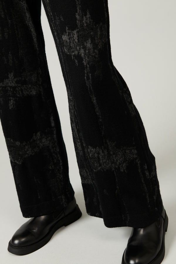 Pantalon palazzo en jacquard de laine et viscose | 1013.CFDTRY6412.10