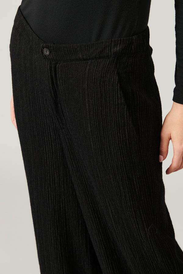 Palazzo trousers in embossed pinstripe wool blend | 1013.CFDTRYA101.10