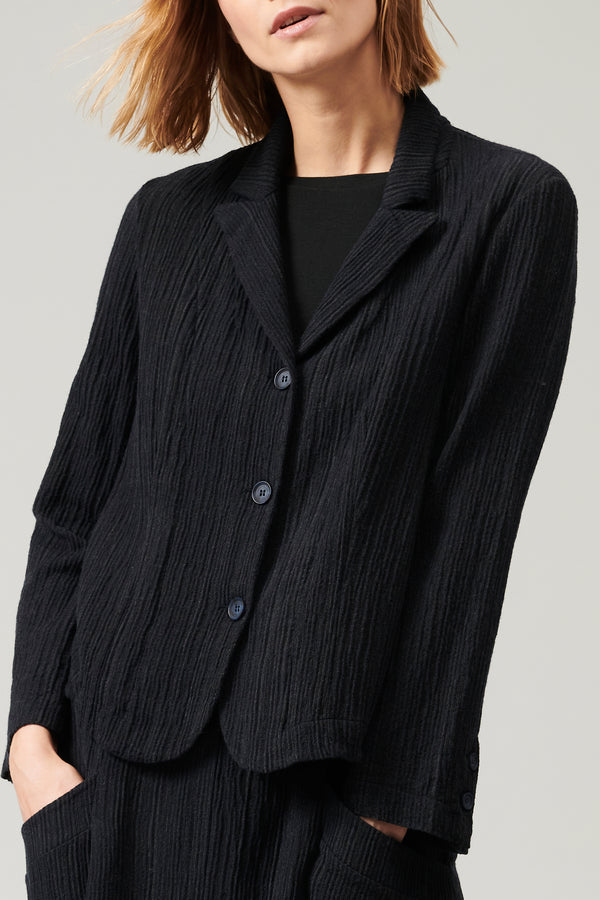 Regular fit jacket in embossed pinstriped wool blend | 1013.CFDTRYA103.05