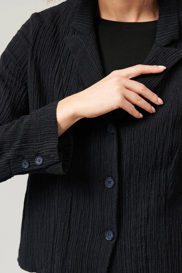 Regular fit jacket in embossed pinstriped wool blend | 1013.CFDTRYA103.05