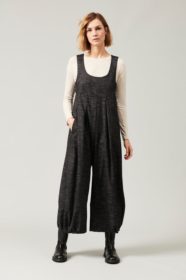 Soft-line, micro-patterned wool-blend overall | 1013.CFDTRYB112.10