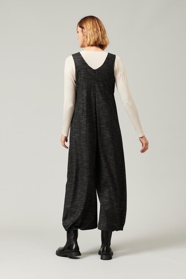 Soft-line, micro-patterned wool-blend overall | 1013.CFDTRYB112.10