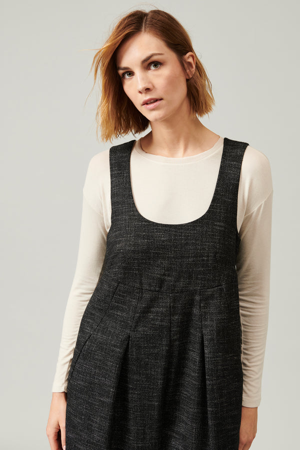 Soft-line, micro-patterned wool-blend overall | 1013.CFDTRYB112.10