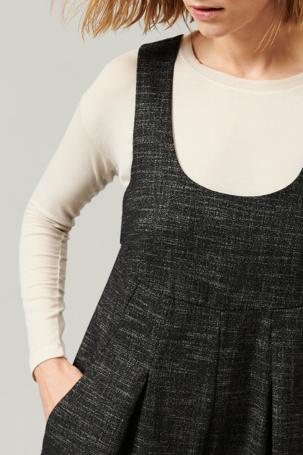 Soft-line, micro-patterned wool-blend overall | 1013.CFDTRYB112.10