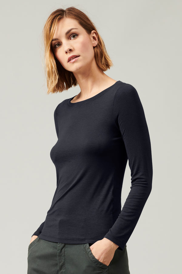 Longsleeve mit schmaler passform aus stretch-modaljersey | 1013.CFDTRYI182.05