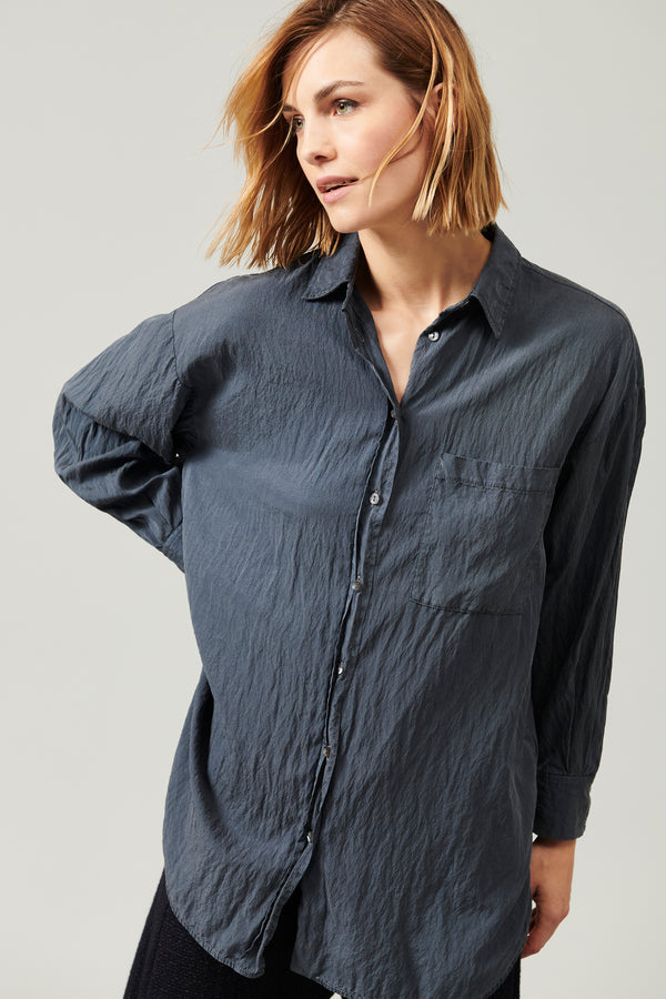 Silk blend over shirt with pocket | 1013.CFDTRYL210.15