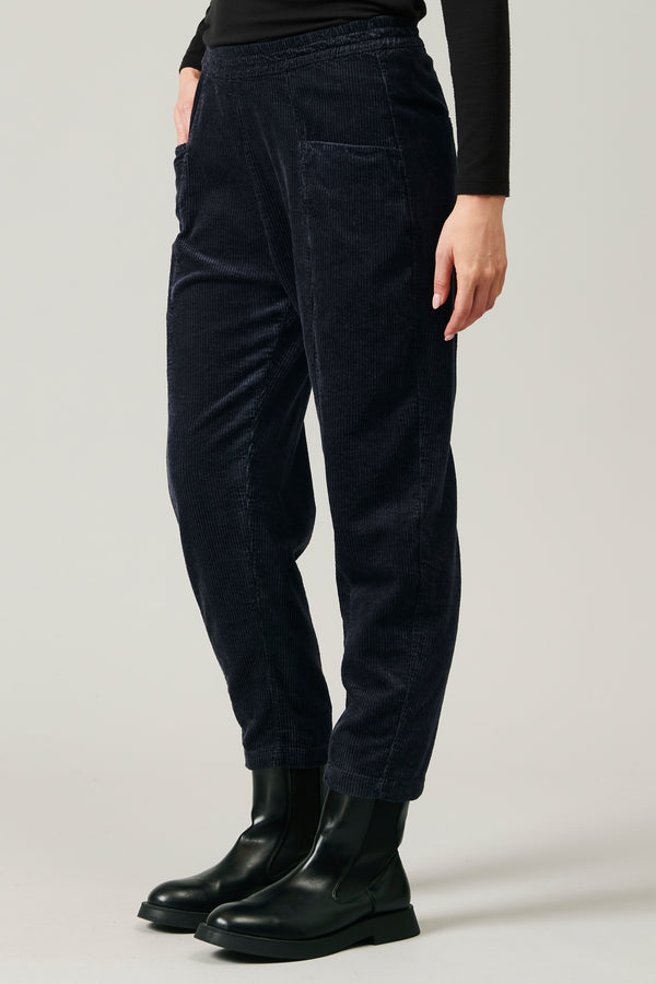 Comfort fit pant with elastic waist in viscose and stretch cotton corduroy | 1013.CFDTRYQ262.05