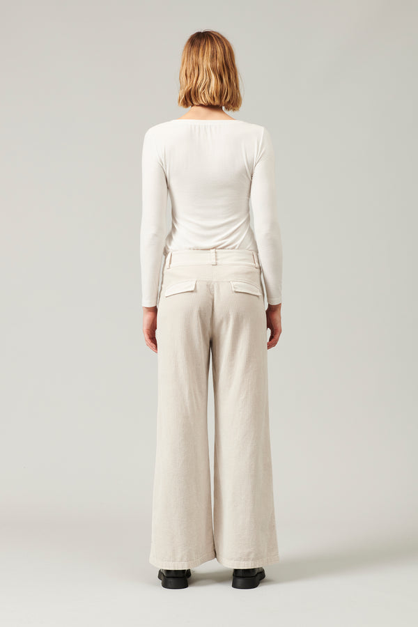 Palazzo pant in viscose and stretch cotton corduroy | 1013.CFDTRYQ263.21