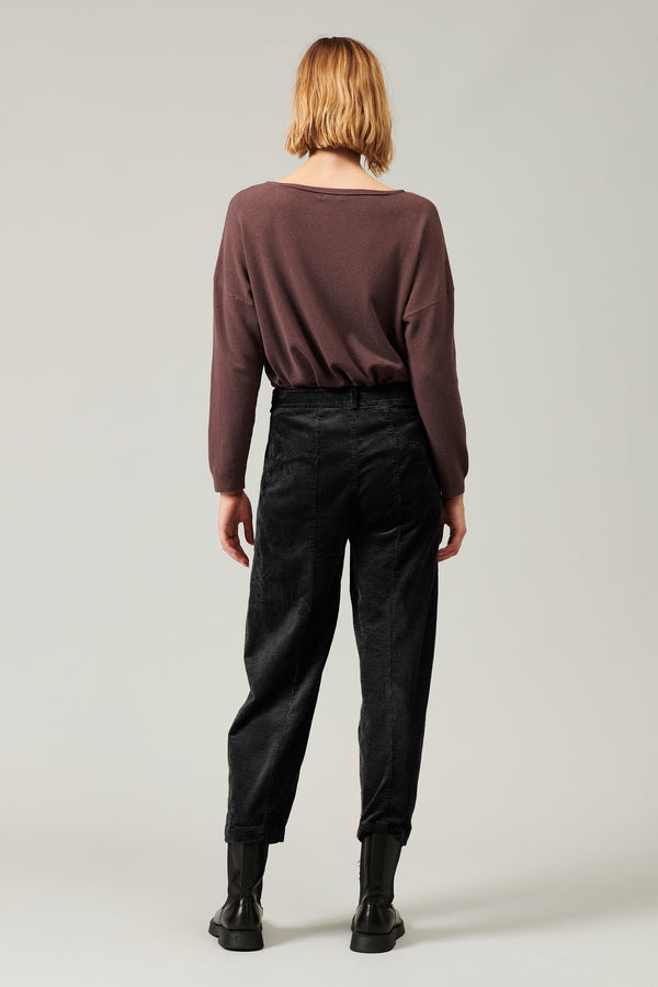 Pantalon coupe confort en velours côtelé de viscose et coton stretch | 1013.CFDTRYQ265.10