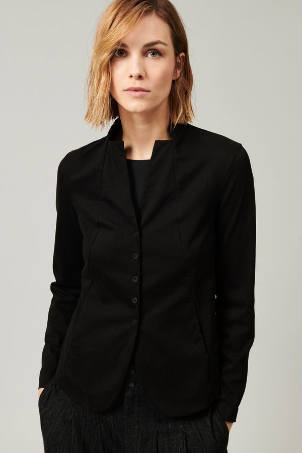 Tencel, modal and stretch cotton mandarin neck jacket | 1013.CFDTRYR270.10