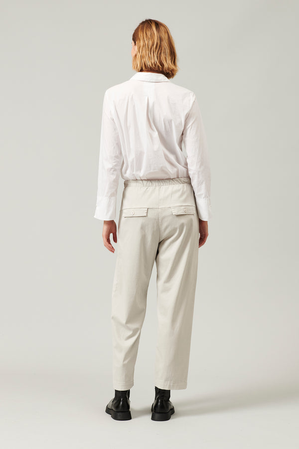 Comfort fit pant with front pockets in viscose and cotton stretch. elastic waist | 1013.CFDTRYR273.21