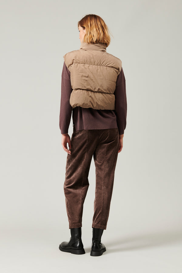 Vest padded with real goose down and lined in habotay silk | 1013.CFDTRYS280.22