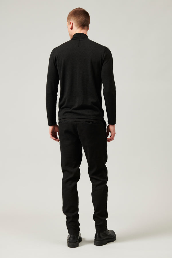 Plattierter pullover mit hohem kragen im regular fit aus viskose und wolle | 1013.CFUTRY13482.U312