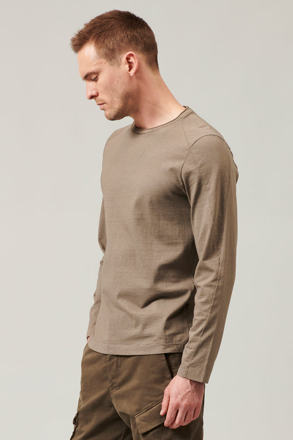 Regular-fit t-shirt in heavy cotton jersey with knitted collar edge | 1013.CFUTRY4390.U13