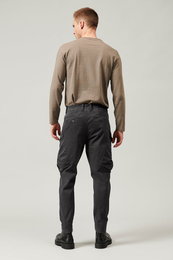 Pantalon cargo droit en drill de tencel et modal stretch émerisé | 1013.CFUTRYB112.U12