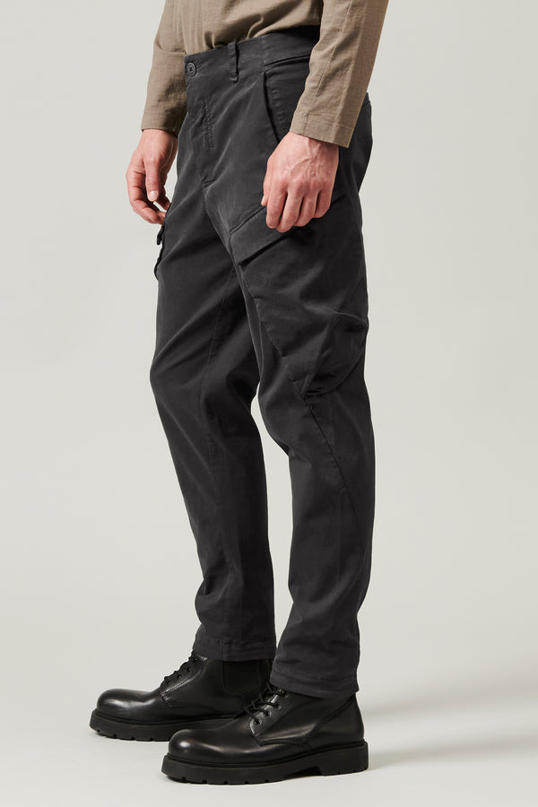 Pantalon cargo droit en drill de tencel et modal stretch émerisé | 1013.CFUTRYB112.U12