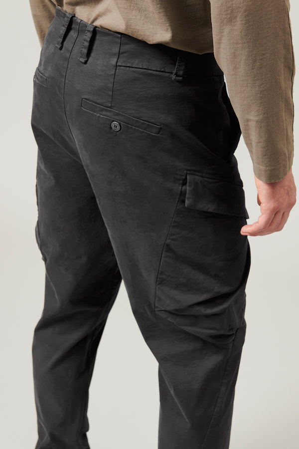 Pantalon cargo droit en drill de tencel et modal stretch émerisé | 1013.CFUTRYB112.U12