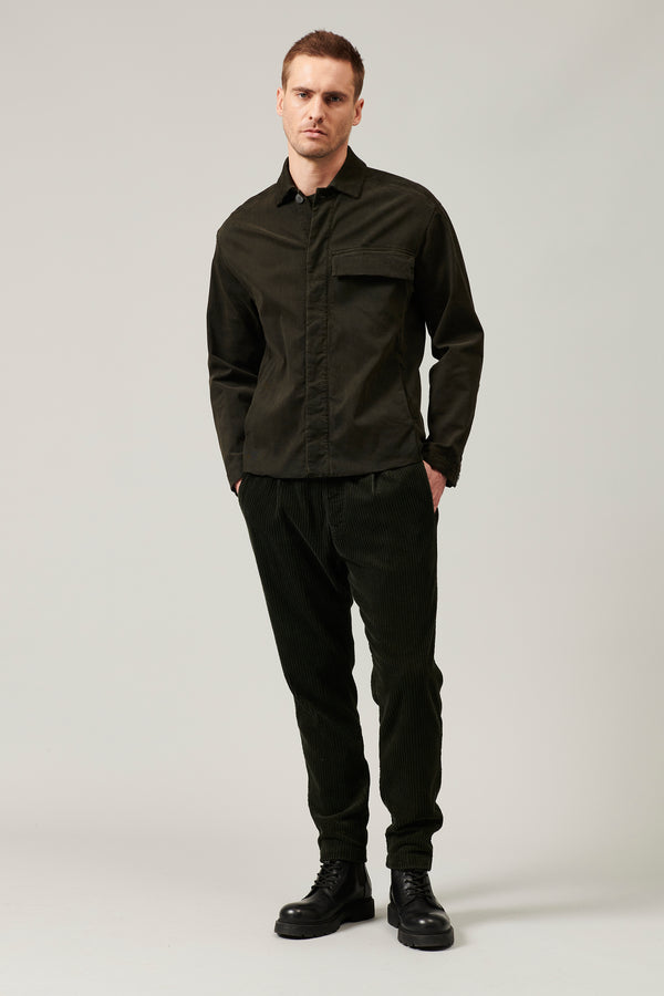 Buttoned opening overshirt in tencell and stretch modal and chest pocket with flap | 1013.CFUTRYB114.U04