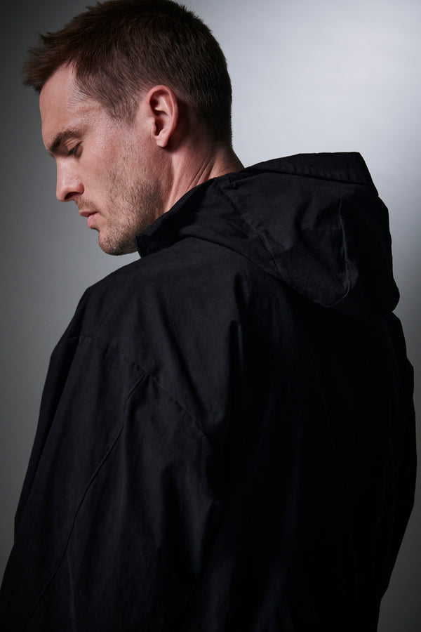 Hooded saharan jacket in water-repellent cotton and nylon | 1013.CFUTRYO244.U10