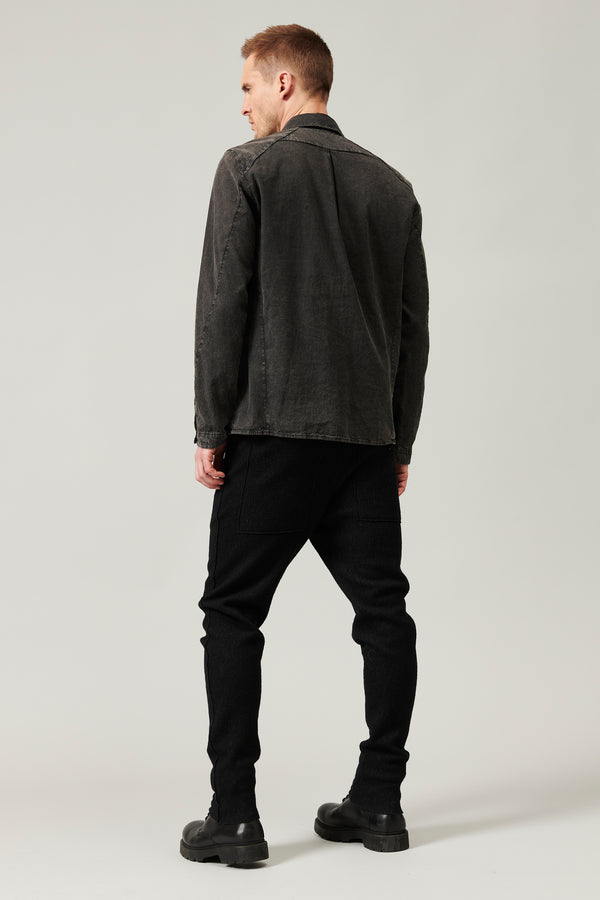 Hemd mit fade-effekt im denim-look im regular fit, sehr fein strukturierter baumwoll-leinenstoff mit | 1013.CFUTRYU300S.U201