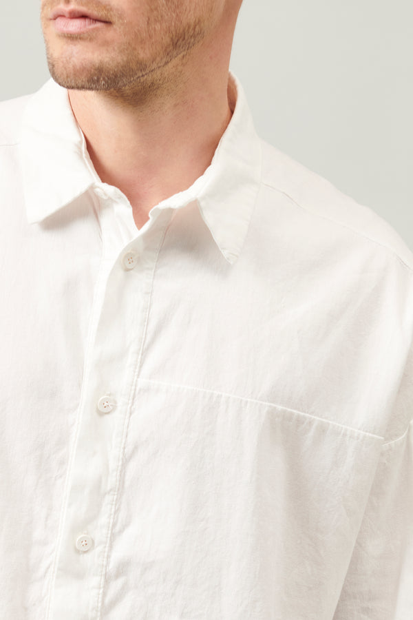 Oversize shirt in micro-weave cotton and linen fabric | 1013.CFUTRYU301.U00