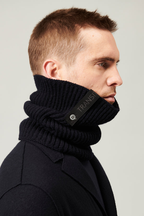 Rib-knit collar in cabl� virgin wool | 1013.SCAUTRY17527.U05