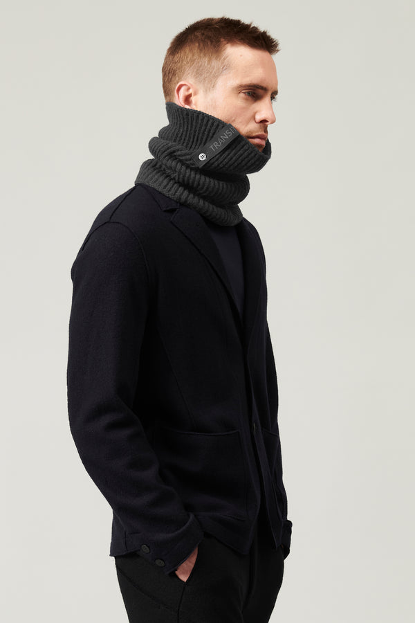 Rib-knit collar in cabl� virgin wool | 1013.SCAUTRY17527.U12